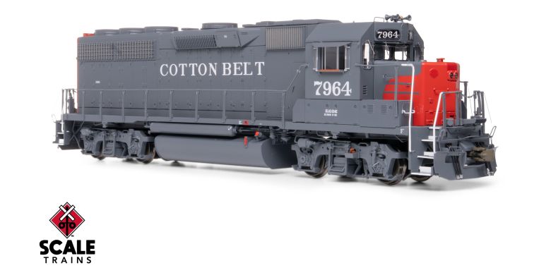 Scale Trains 41919 HO, Rivet Counter, EMD GP40R, DCC Sound, Cotton Belt 7965