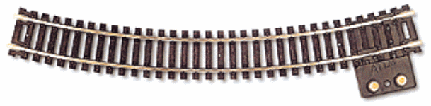 Atlas 845 HO, Code 100, 18" Radius Curve Terminal, 1 Piece