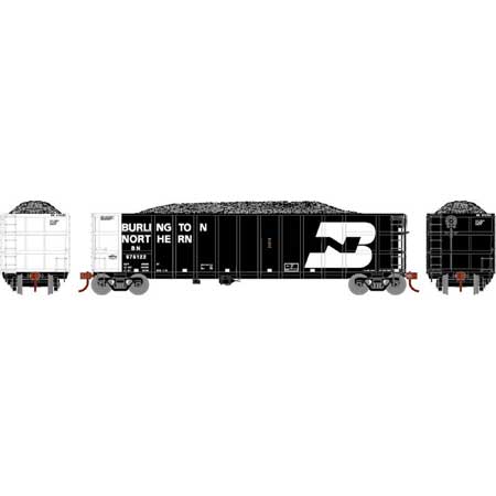 Athearn 7467 HO, 50' Thrall High Side Coal Gondola, with Coal Load, BN, 575122