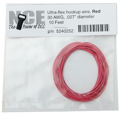 NCE 5240252 30 AWG Ultra Flex Wire, 10 Feet, Red - House of Trains