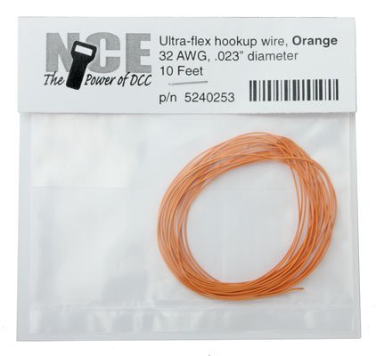 NCE 5240253 32 AWG Ultra Flex Wire, 10 Feet, Orange - House of Trains