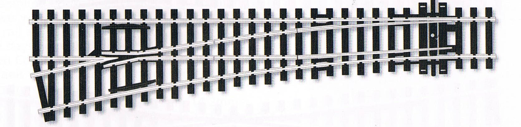 Peco SL - 96 HO Code 100 Insulfrog Medium Left Hand Turnout, 6 - House of Trains