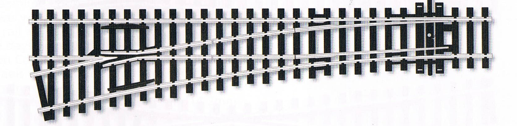 Peco SL-96 HO Code 100 Insulfrog Medium Left Hand Turnout, 6 - House of Trains