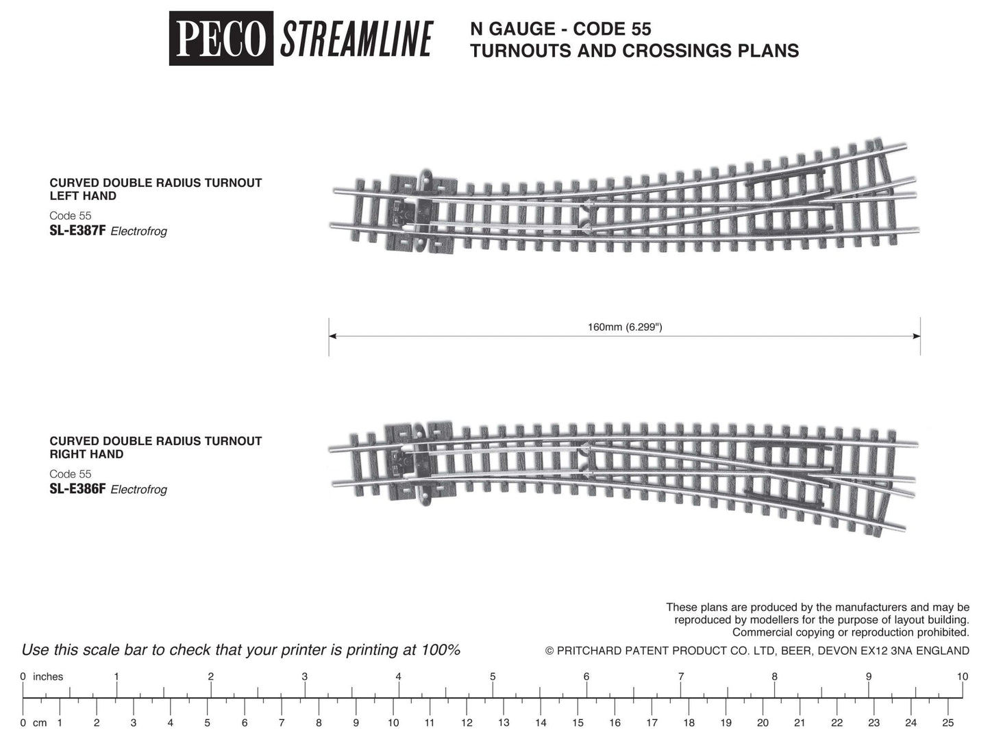 Peco SL - E387F Code 55 N Electrofrog Curved Left Hand Turnout - House of Trains