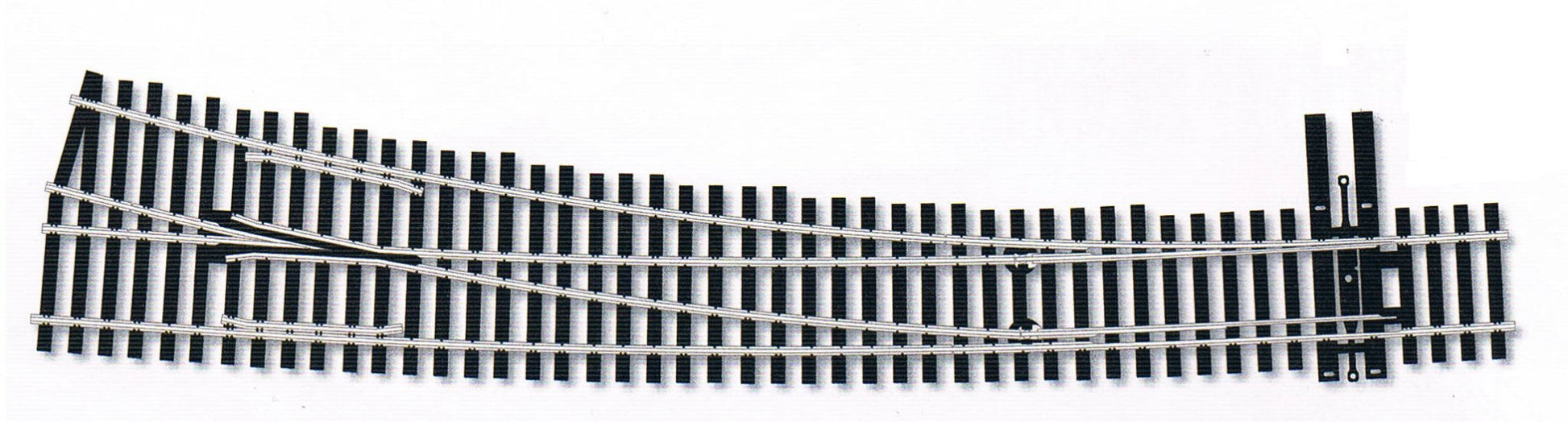 Peco SL - E8376 HO, Code 83, Electrofrog, Curved, Number 7 Right Hand Turnout - House of Trains