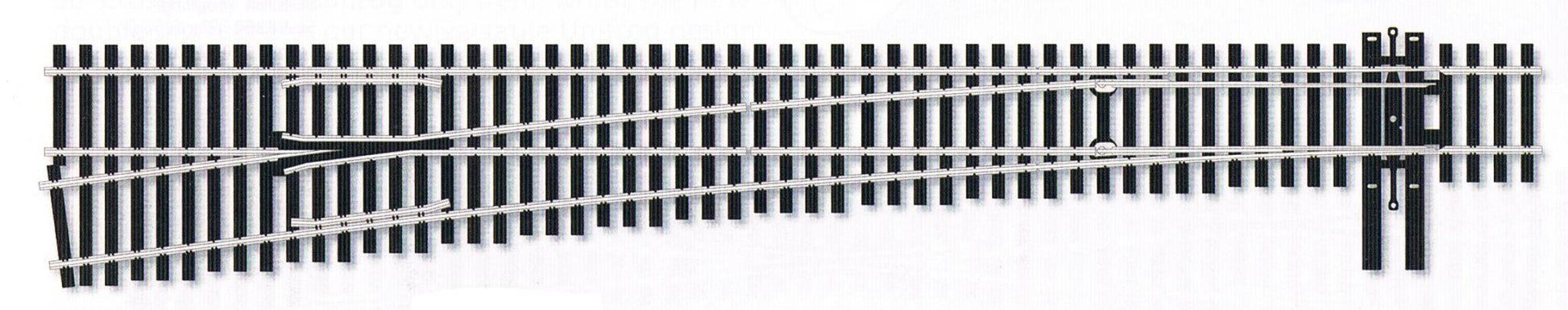 Peco SL-E8382 HO Code 83 Electrofrog 8 Left Hand Turnout - House of Trains