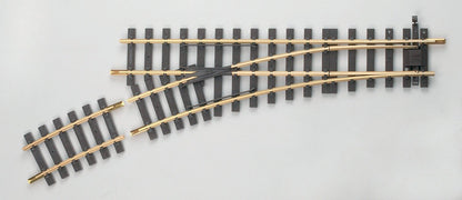 PIKO 35222 G Scale Manual Switch Left Hand 22.5 Degree and Curved Rail G - R5 7.5 degree - House of Trains