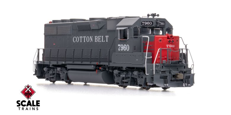 Scale Trains 41917 HO, Rivet Counter, EMD GP40R, DCC Sound, Cotton Belt 7964