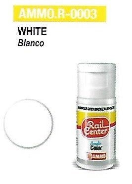 Rail Center Paint R - 0003, White, 20ml bottle, Acrylic Paint - House of Trains