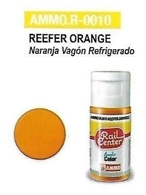 Rail Center Paint R - 0010, Reefer Orange, 15ml bottle, Acrylic Paint - House of Trains
