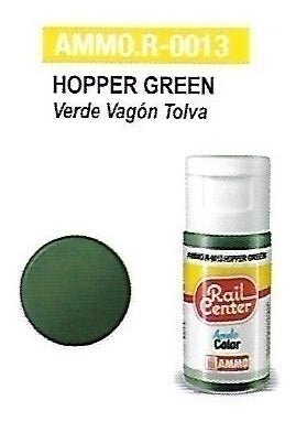 Rail Center Paint R - 0013, Hopper Green, 15ml bottle, Acrylic Paint - House of Trains