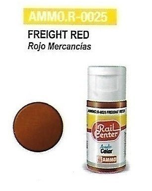 Rail Center Paint R - 0025, Freight Red, 15ml bottle, Acrylic Paint - House of Trains