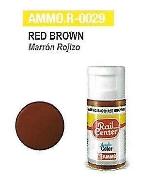 Rail Center Paint R - 0029, Red Brown, 15ml bottle, Acrylic Paint - House of Trains