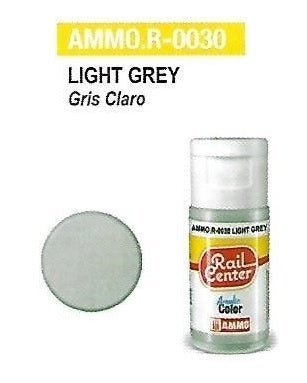 Rail Center Paint R - 0030, Light Gray, 15ml bottle, Acrylic Paint - House of Trains
