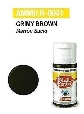 Rail Center Paint R - 0041, Grimy Brown, 15ml bottle, Acrylic Paint - House of Trains