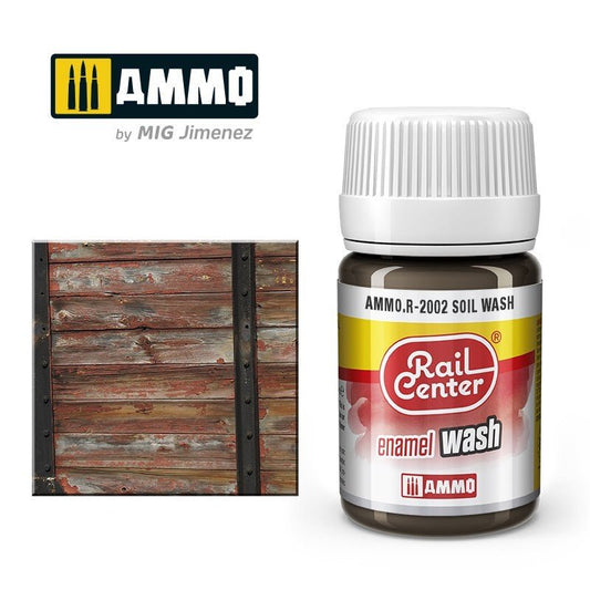 Rail Center Paint R-2002, Soil Wash, 35ml bottle, Enamel Paint - House of Trains