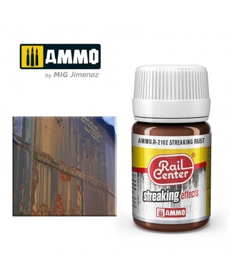 Rail Center Paint R - 2102, Streaking Effects, Rust, 35ml bottle, Enamel Paint - House of Trains