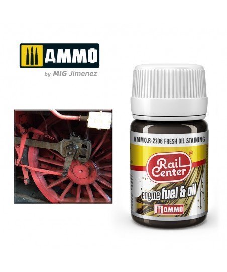 Rail Center Paint R-2206, Nature Effects, Fresh Oil Staining, 35ml bottle, Enamel Paint - House of Trains