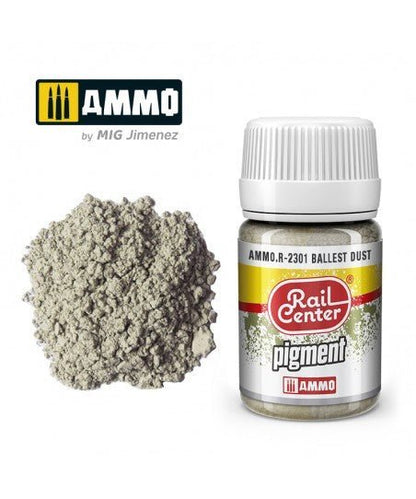 Rail Center Paint R - 2301, Pigment, Ballast Dust, 35ml bottle, Dry Pigment - House of Trains