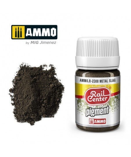 Rail Center Paint R - 2308, Pigment, Metal Slag, 35ml bottle, Dry Pigment - House of Trains