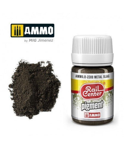 Rail Center Paint R - 2308, Pigment, Metal Slag, 35ml bottle, Dry Pigment - House of Trains