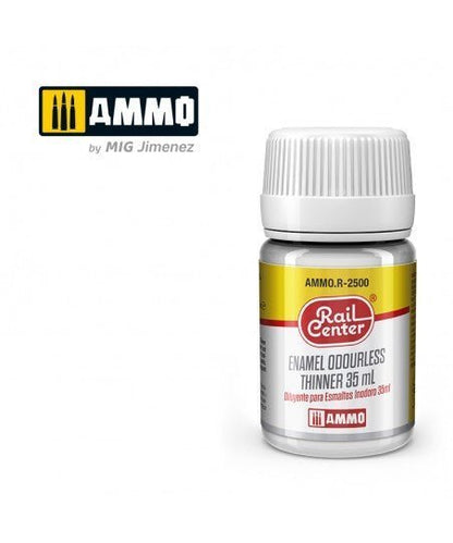 Rail Center Paint R-2500, Enamel Oderless Thinner, 35ml bottle, for Rail Center Washes - House of Trains