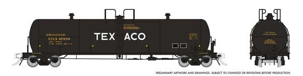 Rapido 135020A HO, Procor GP20 Tank Car, Texaco, UTLX, 47879 - House of Trains