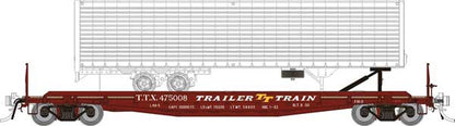 Rapido 138017A - 1 HO, 50' Flat Car, TTX, 475062, 40' Trailer - House of Trains