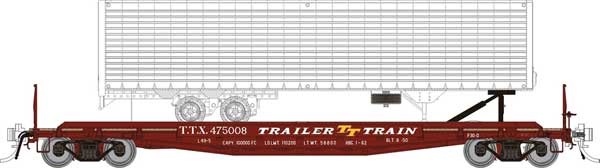 Rapido 138017A - 2 HO, 50' Flat Car, TTX, 475062, 40' Trailer - House of Trains