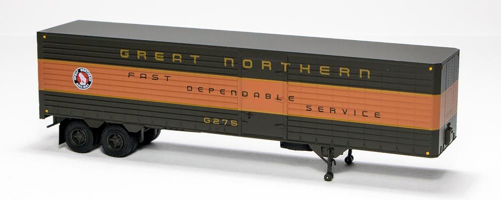 Rapido 138018A - 1 HO, 50' Flat Car, TTX, 475202, 40' Trailer - House of Trains