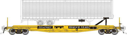 Rapido 138019A - 4 HO, 50' Flat Car, TTX, 475262, 40' Trailer - House of Trains