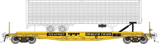 Rapido 138019A - 4 HO, 50' Flat Car, TTX, 475262, 40' Trailer - House of Trains