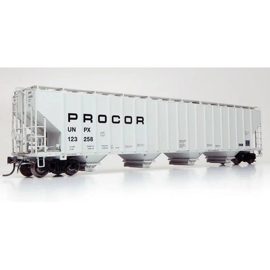 Rapido 157006 - 3 HO, Procor 5720 Covered Hopper, Black Solid, UNPX, 122769 - House of Trains