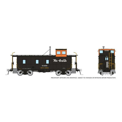 Rapido 225001 HO, DRGW Steel Riveted Caboose, Rio Grande, 01400 - House of Trains