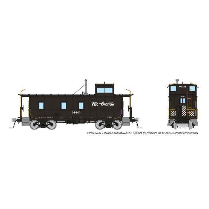 Rapido 225009 HO, DRGW Steel Riveted Caboose, Rio Grande, 01424 - House of Trains