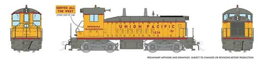 Rapido 27096 HO, EMD SW9, DCC READY, Union Pacific, As - Delivered Scheme, 1953+, UP 1838 - House of Trains