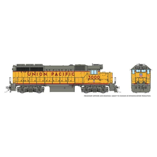 Rapido 40529 HO, GP40 Mother, Slug, LokSound, UP, 3000, S300 - House of Trains