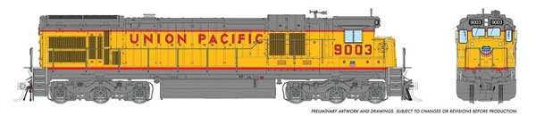 Rapido 42631 HO, GE C36-7, ESU LokSound and DCC, Union Pacific, UP, 9027, Missouri Pacific Reletter, 1988+ - House of Trains