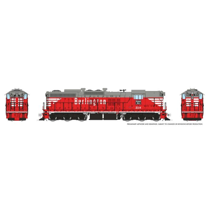 Rapido 50223 HO, SD9, DCC READY, CBQ 834 - House of Trains