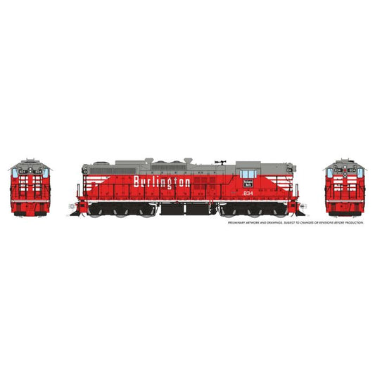 Rapido 50223 HO, SD9, DCC READY, CBQ 834 - House of Trains