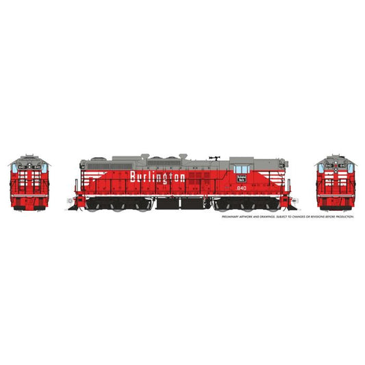 Rapido 50225 HO, SD9, DCC READY, CBQ 840 - House of Trains
