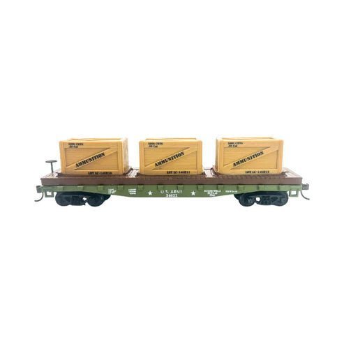 Rock Island Hobby 32211 HO, 40' Flat Car, Load, US Army, 34622 - House of Trains