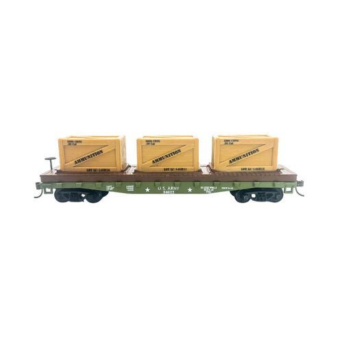 Rock Island Hobby 32211 HO, 40' Flat Car, Load, US Army, 34622 - House of Trains