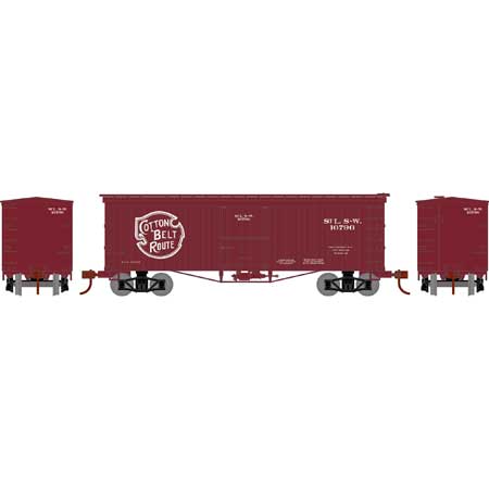 Roundhouse 1151 HO, 36' Old Time Wood Box Car, Cotton Belt, SSW, StLSW, 16796 - House of Trains