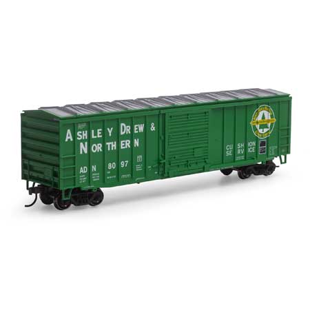 Roundhouse 1258 HO, 50' ACF Box Car, Ashley Drew and Northern, ADN, 8097 - House of Trains