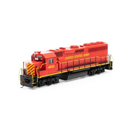 Roundhouse 18257 HO, GP40 - 2, LED Light, DCC Ready, United States Army, 4655 - House of Trains