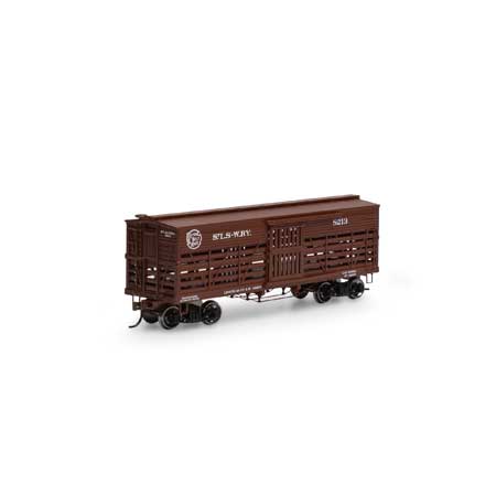 Roundhouse 75283 HO, 36' Stock Car, Cotton Belt, StLS - WRY, 8213 - House of Trains