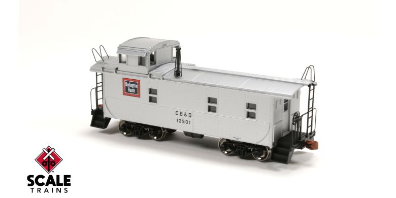 Scale Trains 1277 HO, Steel Cupola Caboose, CBQ, 13514 - House of Trains