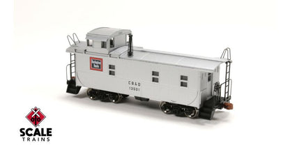 Scale Trains 1277 HO, Steel Cupola Caboose, CBQ, 13514 - House of Trains