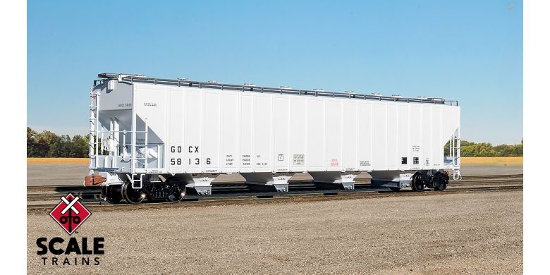 Scale Trains 33681 HO, Rivet Counter, PS - 2 5820cf Covered Hopper, Gulf Oil, GOCX, 58267 - House of Trains